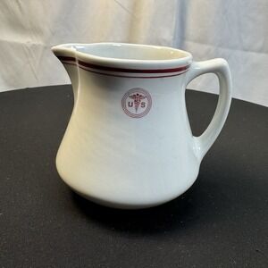 US Army Military Medical Corps Shenango China 16oz Cream Milk Pitcher USA